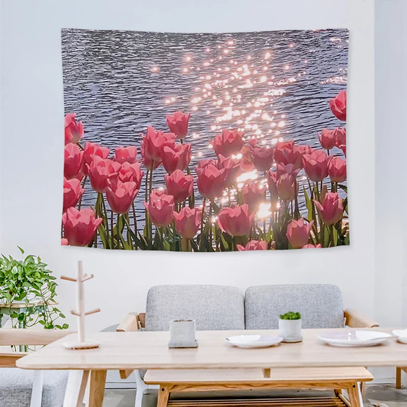 Axyaa 3D Print Landscape Tapestry Wall Hanging for Bedroom and Dorm Decor