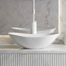 Axyaa Oval Ceramic Vanity Sink - Elegant Bathroom Washbasin, Drainage Accessories