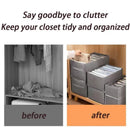 Axyaa Denim Storage Box Drawer Organizer System for Closet Clothing Cabinet