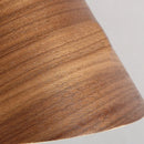 Axyaa Black Walnut Wood Chandelier LED Pendant Light: Nordic Design for Home and Restaurant