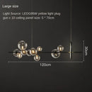 Axyaa Glass Round Head Black Pendant Light for Modern Minimalist Bedroom