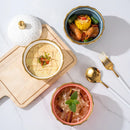 Axyaa Ceramic Stew Pot with Lid & Steamer, Instant Noodle Bowl & Egg Steamer