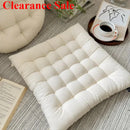 Axyaa White Tatami Dining Chair Cushion - Japanese Style Square Seat
