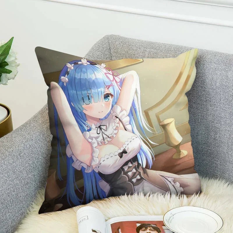 Axyaa 45x45 Cushions Covers for Bed Pillows, Sofa Anime Body Home Decor