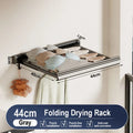Axyaa Retractable Wall Mounted Storage Shelf for Clothes Drying and Organization