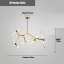 Nordic Branch LED Chandelier, Gold Luxury Lighting for Home Decor - Axyaa