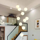 Axya Nordic Glass Ball LED Pendant Lights - Ceiling Chandelier for Home Decor