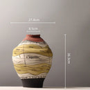 Axyaa Geometric Ceramic Vase | Colorful Graffiti Porcelain Flower Pot