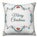 Christmas Floral Pattern Pillow Covers by Axyaa for Sofa, Bedroom, Car - Cushion Cover
