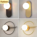 Axyaa Gold LED Round Wall Light for Living Room, Bedroom, Staircase