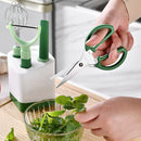 Axyaa 5-Piece Green Kitchen Tools Set: Peeler, Knife, Beater, Scissors - Multi-functional Cooking Gadget