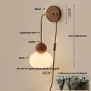 Axyaa Modern Copper Adjustable LED Wall Light with Pull Chain Switch