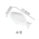 Axyaa Ceramic Fish Plate White Irregular Plate Kitchen Tableware Sushi Pasta Dessert