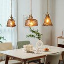 Axyaa Glass Pendant Lights: Retro LED Hanging Lamps for Home Decoration