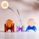 Axyaa Acrylic Spherical Vase for Minimalist Table Decoration and Aesthetic Room Decor