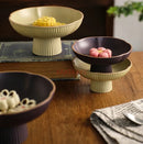 Axyaa Retro Chinese Pastry Plate - Elegant Tea Plate for Dim Sum and Dried Fruit