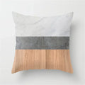 Axyaa Wood Texture Marble Pillowcases - Geometric Cushions Case for Home Decor