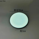 Axyaa Striped Ceramic Sushi Plate Set - Restaurant Tableware