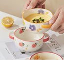 Axyaa 4.7-inch Ceramic Double Ear Steamed Egg Bowl