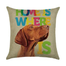Axyaa Dog Linen Cushion Cover 45*45cm - Home Sofa Decor Pillowcase