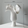Axyaa White Ceramic Flower Buds Vase: Elegant Home Decor & Floral Arrangement Accessory
