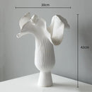 Axyaa White Ceramic Flower Buds Vase: Elegant Home Decor & Floral Arrangement Accessory
