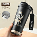 Axyaa Stainless Steel Ceramic Insulated Water Cup with Large Capacity Straw