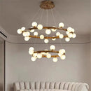 Axyaa Nordic Branch Chandelier with Milky White Glass Light