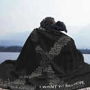 Axyaa X-Files Knitted Flannel Blanket: Scully Mulder UFO Aliens Thin Throw