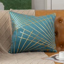 Luxury Gold-Embossed Velvet Throw Pillowcase by Axyaa - Elegant Home Decor Solution