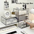 Acrylic Makeup Organizer Box by Axyaa: Multi-layer Clear Desk Storage for Cosmetics & Sundries