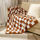 Axyaa Nordic Velvet Checkerboard Throw Blanket 150x200cm