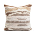 Woven Leather Cushion Cover - Brown Headboard Pillowcase by Axyaa