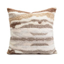 Woven Leather Cushion Cover - Brown Headboard Pillowcase by Axyaa