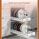 Axyaa Pull Out Pot Lid Holder Kitchen Organizer Shelf