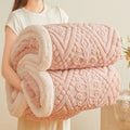 Axyaa Winter Sherpa Blanket: Double Layer Plush Fleece Quilt for Warmth & Comfort