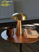 Axyaa Mushroom Table Lamp Touch Switch Rechargeable LED Medieval Bauhaus Desk Light