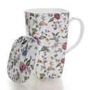 Axyaa Bone  Tumblers with Lid, Cute Floral Big Coffee Cups, Perfect Gift Mug