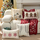 Embroidered Christmas Pillow Cover with Color Letters - Axyaa Brand