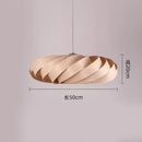 Axyaa Chinese Oak Veneer Hand-woven Wood Chandelier for Bedroom, Study, Dining Room