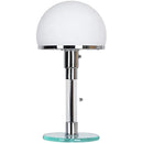 Axyaa White Glass LED Desk Lamp for Study and Bedroom