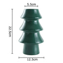 Axyaa Christmas Tree Ceramic Vase: Creative Xmas Table Decor, Floral Arrangement Aesthetic