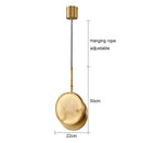 Axyaa Round Marble Wall Lamp Copper LED Indoor Lighting Modern Minimalist Decor