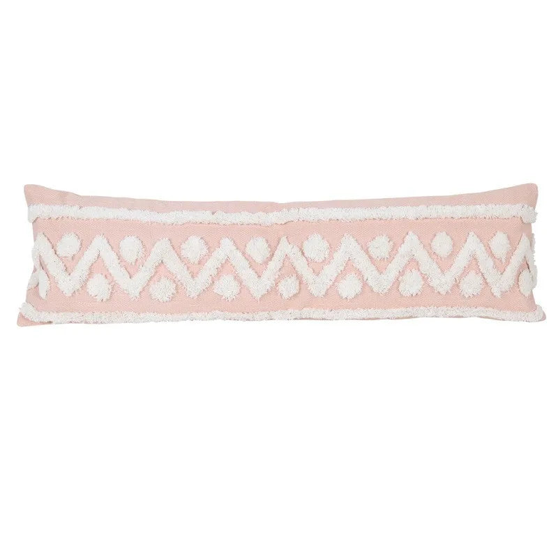 Geometric Tufted Tassel Pillow Covers for Home Decor by Axyaa