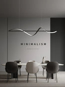 Axyaa Modern Minimalist Curve LED Pendant Light for Dining Room, Bar, Kitchen - Home Decor Fixture