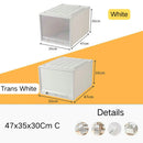 Axyaa Wardrobe Drawer Organizer Clear Plastic Stackable Storage Box