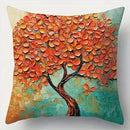 Axyaa Abstract Tree Art Pillow Cover – Ideal for Sofa, Bedroom, Car