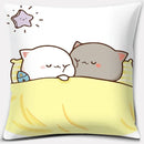 Cartoon Cute Mocha Mochi Peach Cat Pillow Case - Axyaa Home Decor