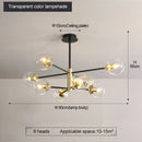 Axyaa Modern minimalist Nordic chandelier for living room, restaurant, and bedroom lighting