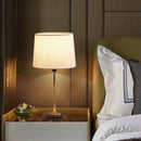 Modern Gold Plated Table Lamp by Axyaa: Elegant Warm White Lighting for Living Room & Study.